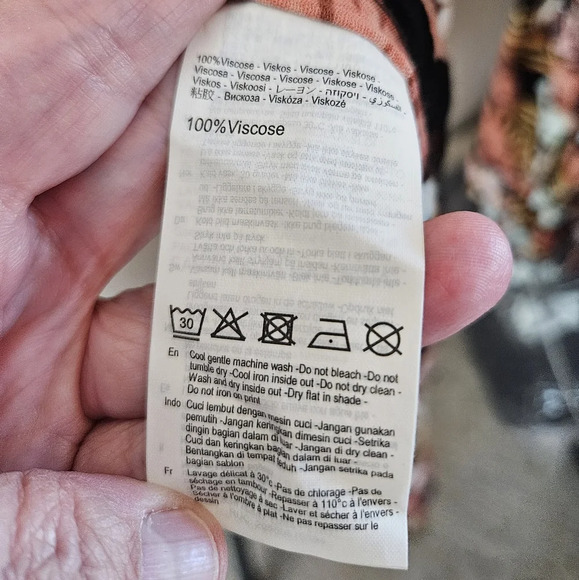 Rip Curl Womens Namoto Kimono Sz M Wide Sleeve Open Front Tropical Floral Beachy - Picture 12 of 13